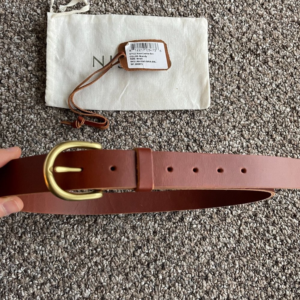 Nisolo Noemi Leather Belt in Brandy sz S NWT